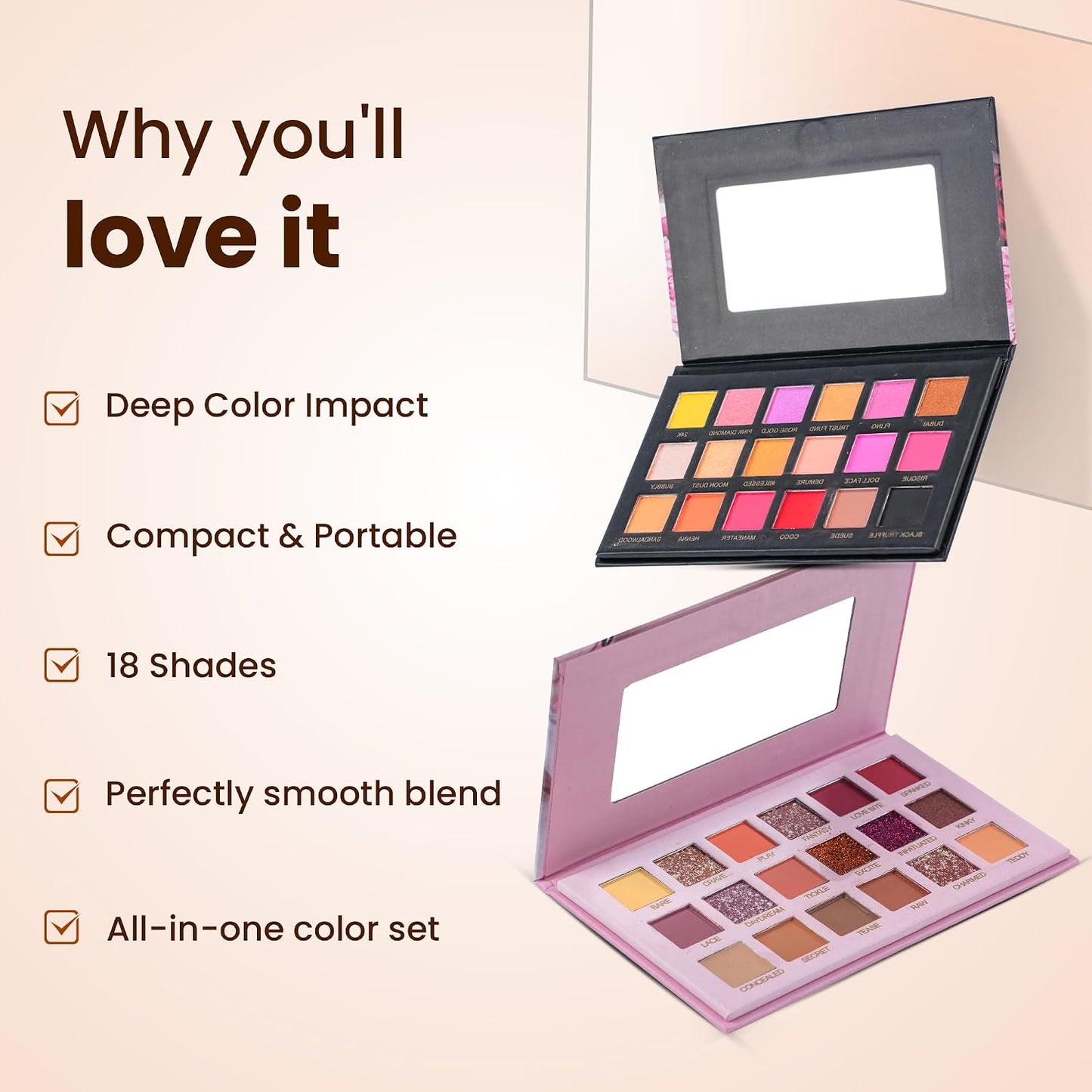 Rose Gold Nude Eyeshadow Palette