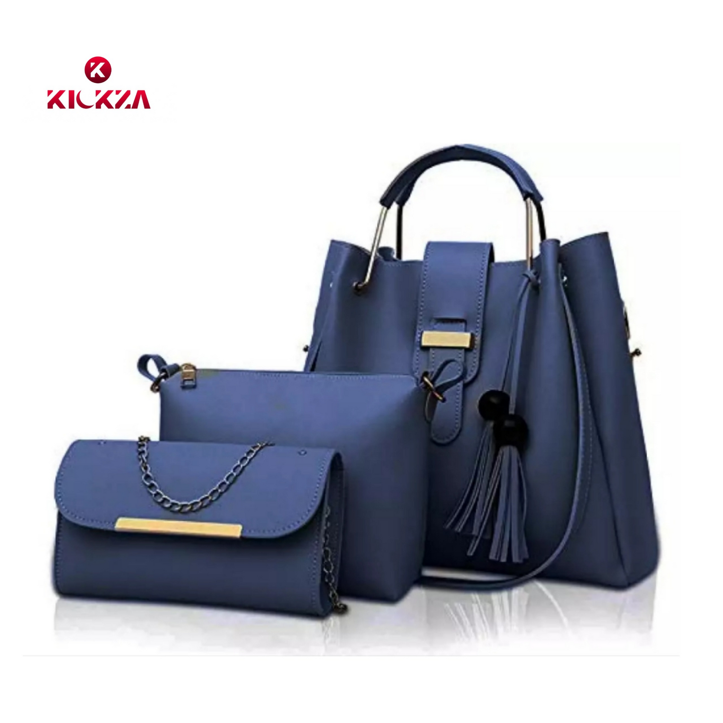 Kickza 3Pcs Elegant Handbag Set for Women & Girls